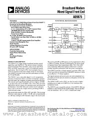 AD9875 datasheet pdf Analog Devices