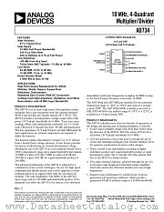 AD734 datasheet pdf Analog Devices