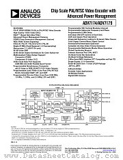 ADV7179 datasheet pdf Analog Devices