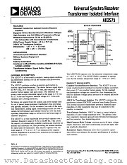 AD2S75 datasheet pdf Analog Devices