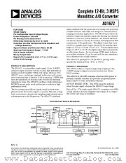 AD1672AP datasheet pdf Analog Devices