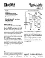 AD5203ARU10 datasheet pdf Analog Devices