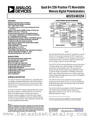 AD5254BRU10-RL7 datasheet pdf Analog Devices