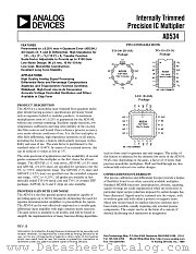 AD534JD datasheet pdf Analog Devices