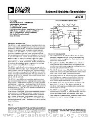 AD630A datasheet pdf Analog Devices