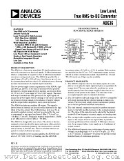 AD636KD datasheet pdf Analog Devices