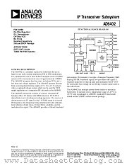AD6402ARS-REEL datasheet pdf Analog Devices