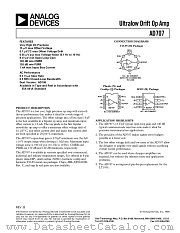AD707BQ datasheet pdf Analog Devices