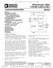AD7450AR datasheet pdf Analog Devices