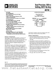 AD746A datasheet pdf Analog Devices