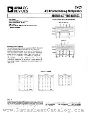 AD7501 datasheet pdf Analog Devices