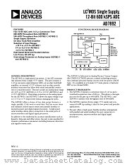 EVAL-AD7892-2CB datasheet pdf Analog Devices