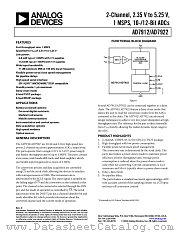AD7912AUJ-REEL7 datasheet pdf Analog Devices