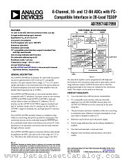 AD7998BRUZ-0REEL3 datasheet pdf Analog Devices