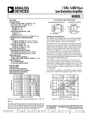 AD8009ART datasheet pdf Analog Devices