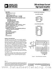 AD8010AR-REEL7 datasheet pdf Analog Devices