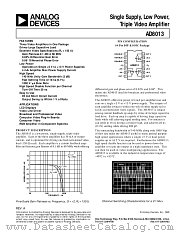 AD8013AR-14-REEL datasheet pdf Analog Devices