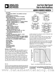 AD8052ARM-REEL7 datasheet pdf Analog Devices