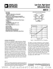 AD8131ARM datasheet pdf Analog Devices