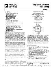 AD829AQ datasheet pdf Analog Devices