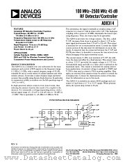 AD8314-EVAL datasheet pdf Analog Devices