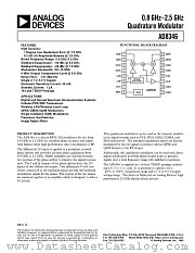 AD8346ARU-REEL7 datasheet pdf Analog Devices