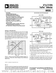 AD8361ARM-REEL7 datasheet pdf Analog Devices