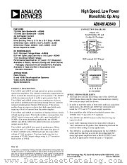 AD848SE/883B datasheet pdf Analog Devices