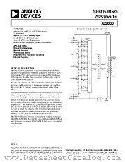 AD9020SZ/883 datasheet pdf Analog Devices