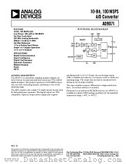 AD9071BR datasheet pdf Analog Devices