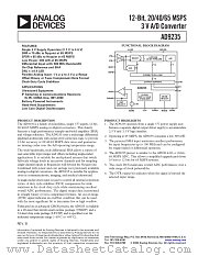 AD9235BRU-20 datasheet pdf Analog Devices