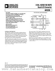 AD9288BST-80 datasheet pdf Analog Devices