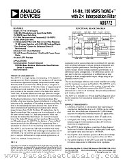 AD9772AST datasheet pdf Analog Devices