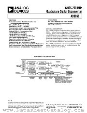 AD9856/PCB datasheet pdf Analog Devices
