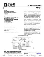 AD9864 datasheet pdf Analog Devices