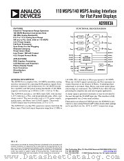 AD9883AKST-140 datasheet pdf Analog Devices