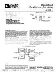 AD9901TE/883 datasheet pdf Analog Devices