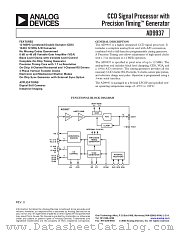 AD9937KCP datasheet pdf Analog Devices