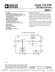 AD9945 datasheet pdf Analog Devices