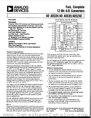 ADADC85C-12 datasheet pdf Analog Devices