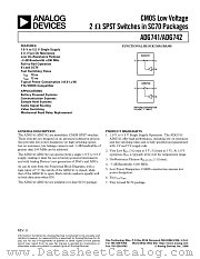 ADG741BKS datasheet pdf Analog Devices