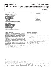 ADG779BKS datasheet pdf Analog Devices