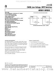 ADG801BRM datasheet pdf Analog Devices