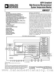 ADM1023ARQ datasheet pdf Analog Devices