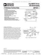 ADP3415KRM-REEL datasheet pdf Analog Devices