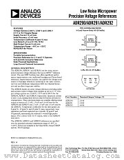 ADR292GRU-REEL datasheet pdf Analog Devices
