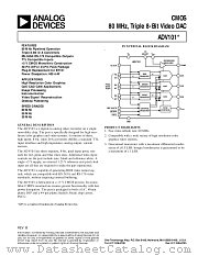 ADV101KP50 datasheet pdf Analog Devices