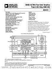 ADV473KP135 datasheet pdf Analog Devices