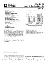 ADV7125JST330 datasheet pdf Analog Devices