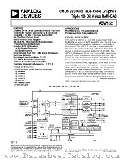 ADV7152LS135 datasheet pdf Analog Devices